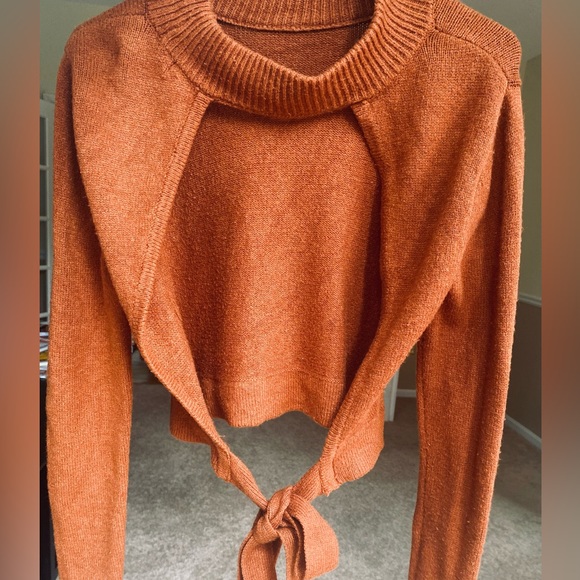 Rue21 Backless Autumn Orange Sweater/ Size M - Picture 5 of 6